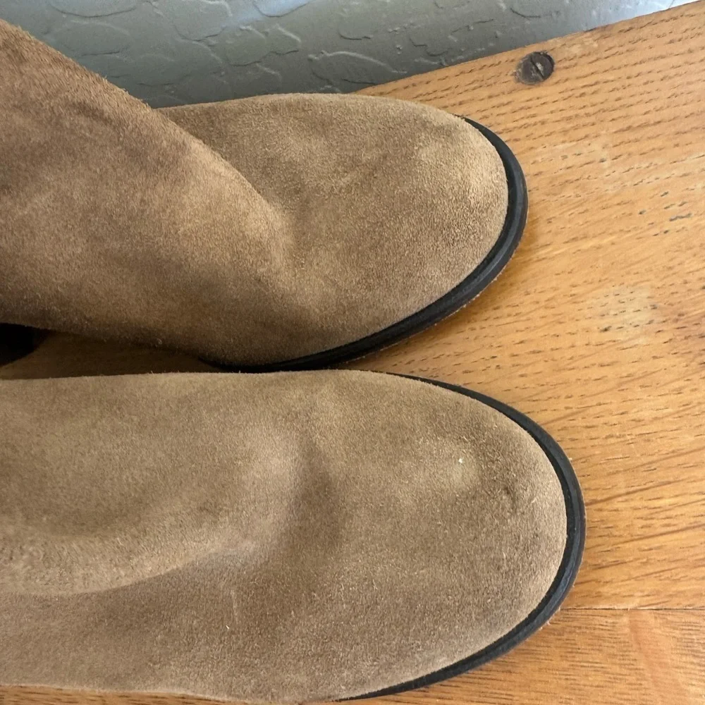 KATE SPADE New York Baise Tobacco Brown Suede Ankle Boot, Size 7.5
